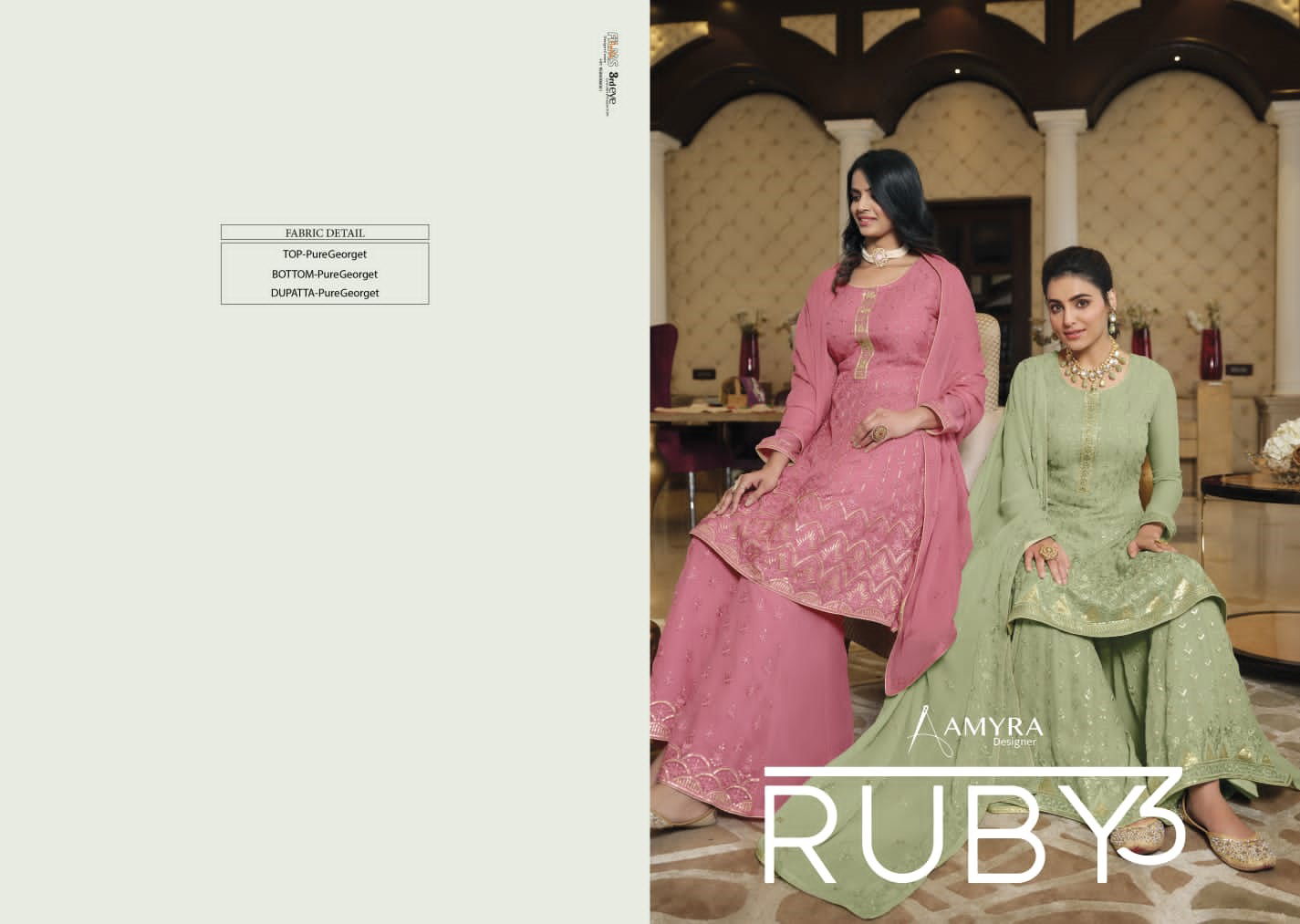 Ruby Vol 3 By Amyra Georgette Sharara Suits Catalog